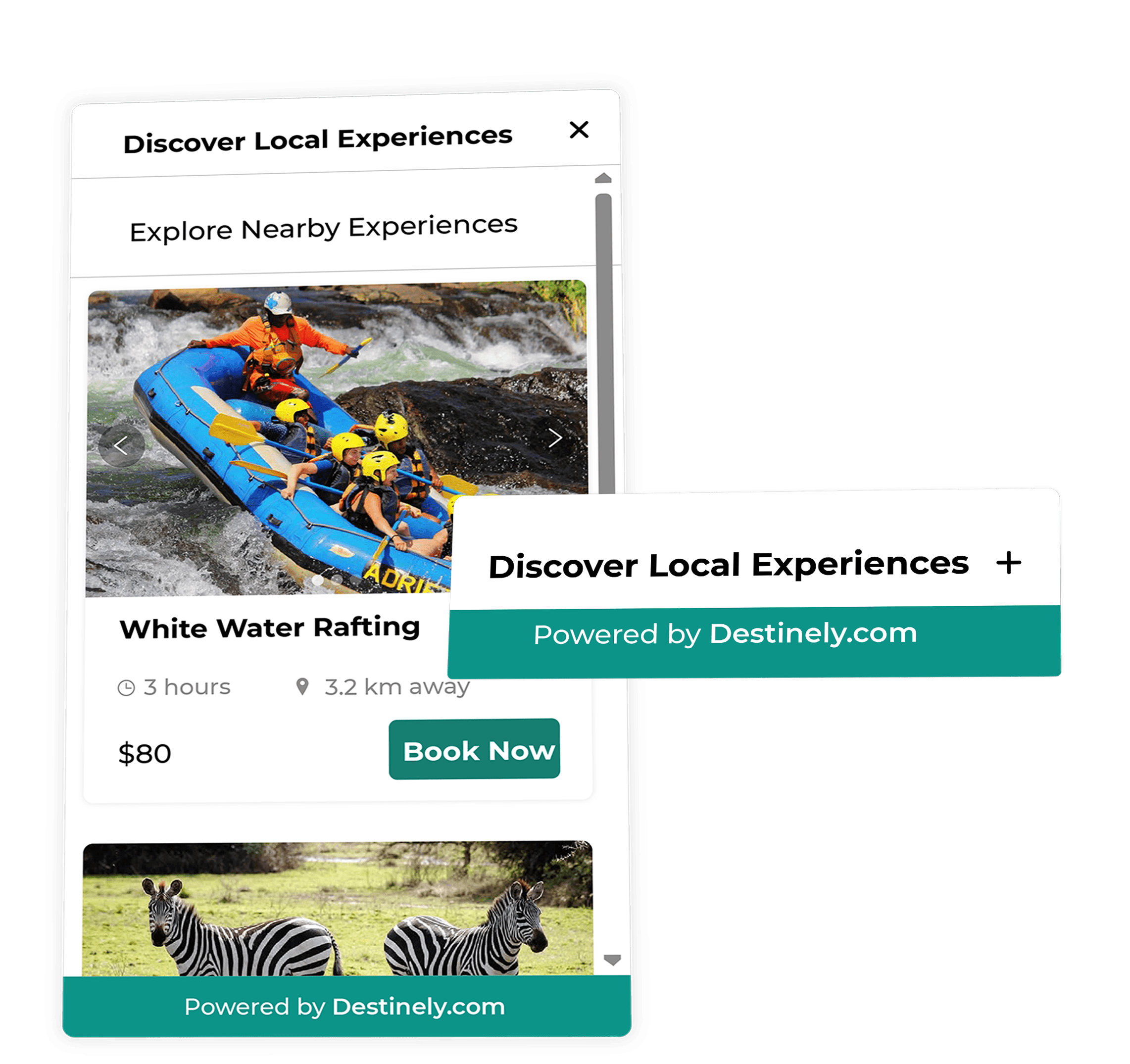 Destinely widget preview