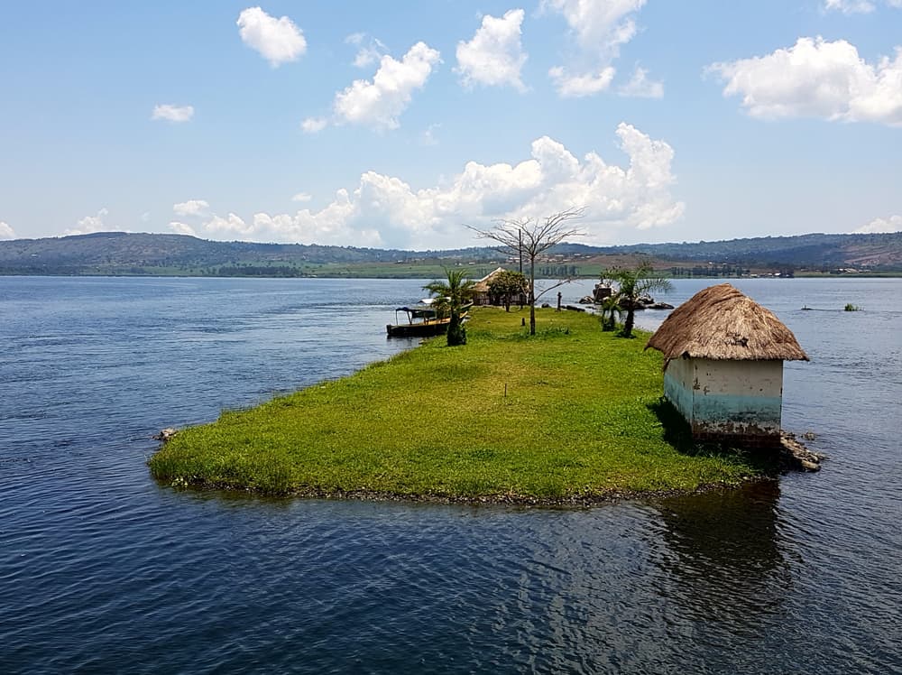 Uganda travel destination background